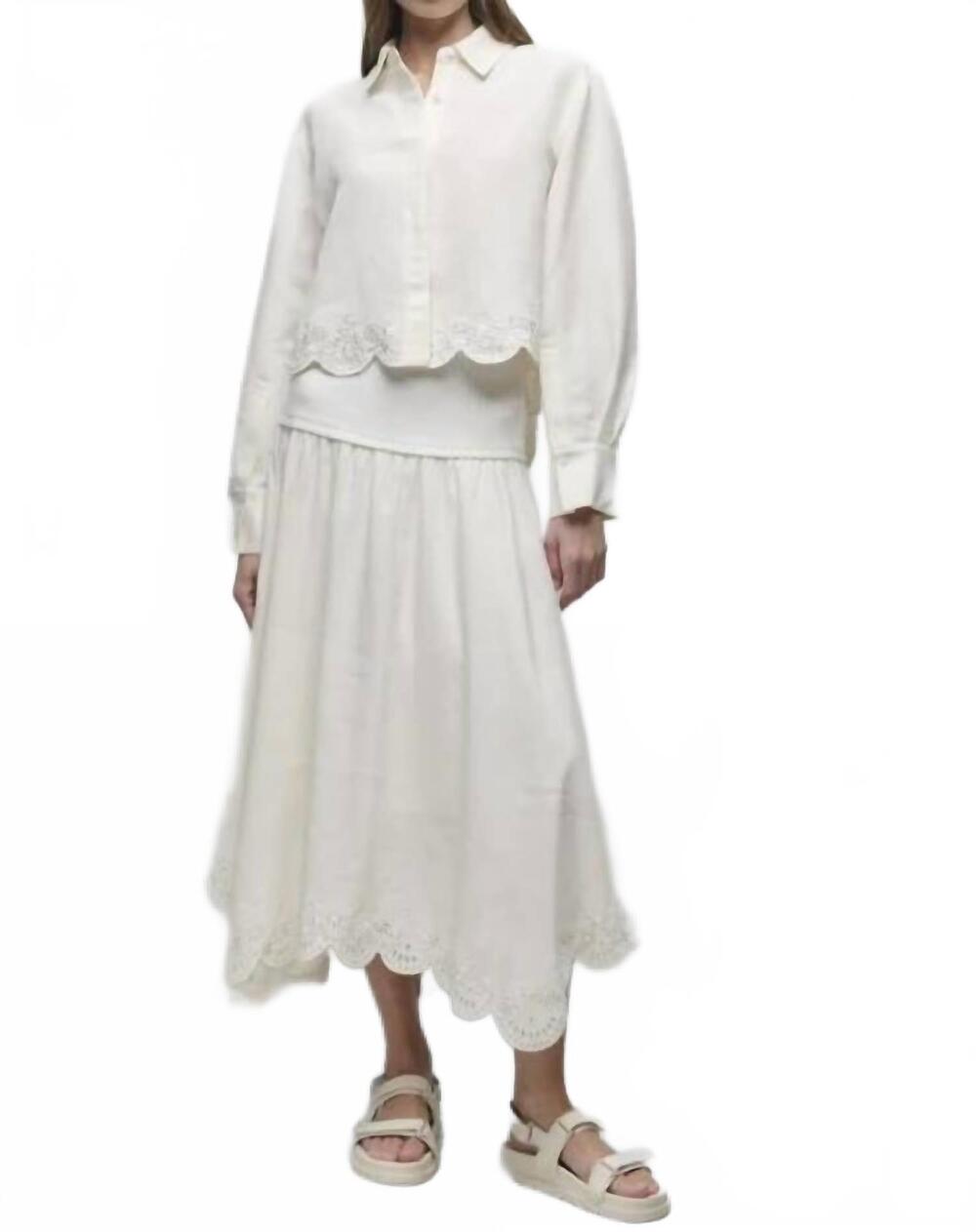 NEW SIMKHAI ames shirt in cream